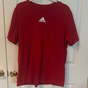 Adidas Men's Bold Red Short Sleeve Tee